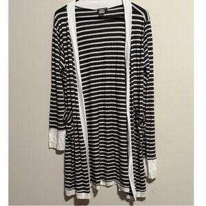 Striped Black and White Women's Sweater